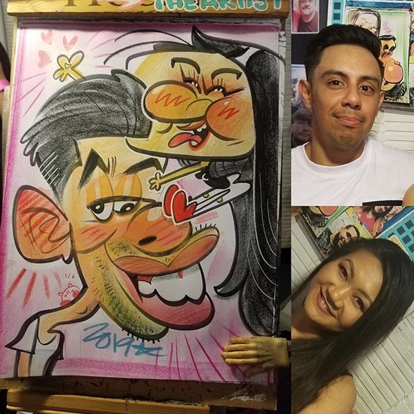 Caricatures done by Kirby Rudolph