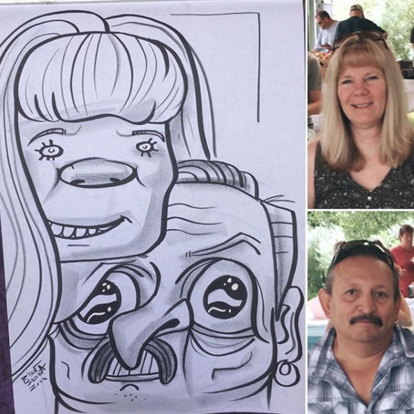Gig caricature by Ryan Secora