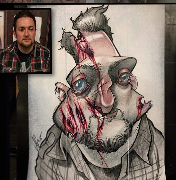 A zombie Caricature by Sean Gardenr